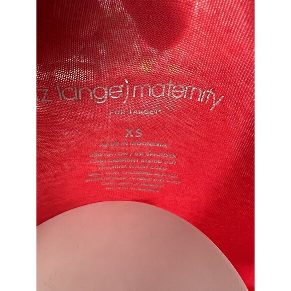 Liz Lange Maternity Floral Fringe Detail Sleeveless Tee~Size XS~Red Tank  L4 18 - Picture 7 of 7